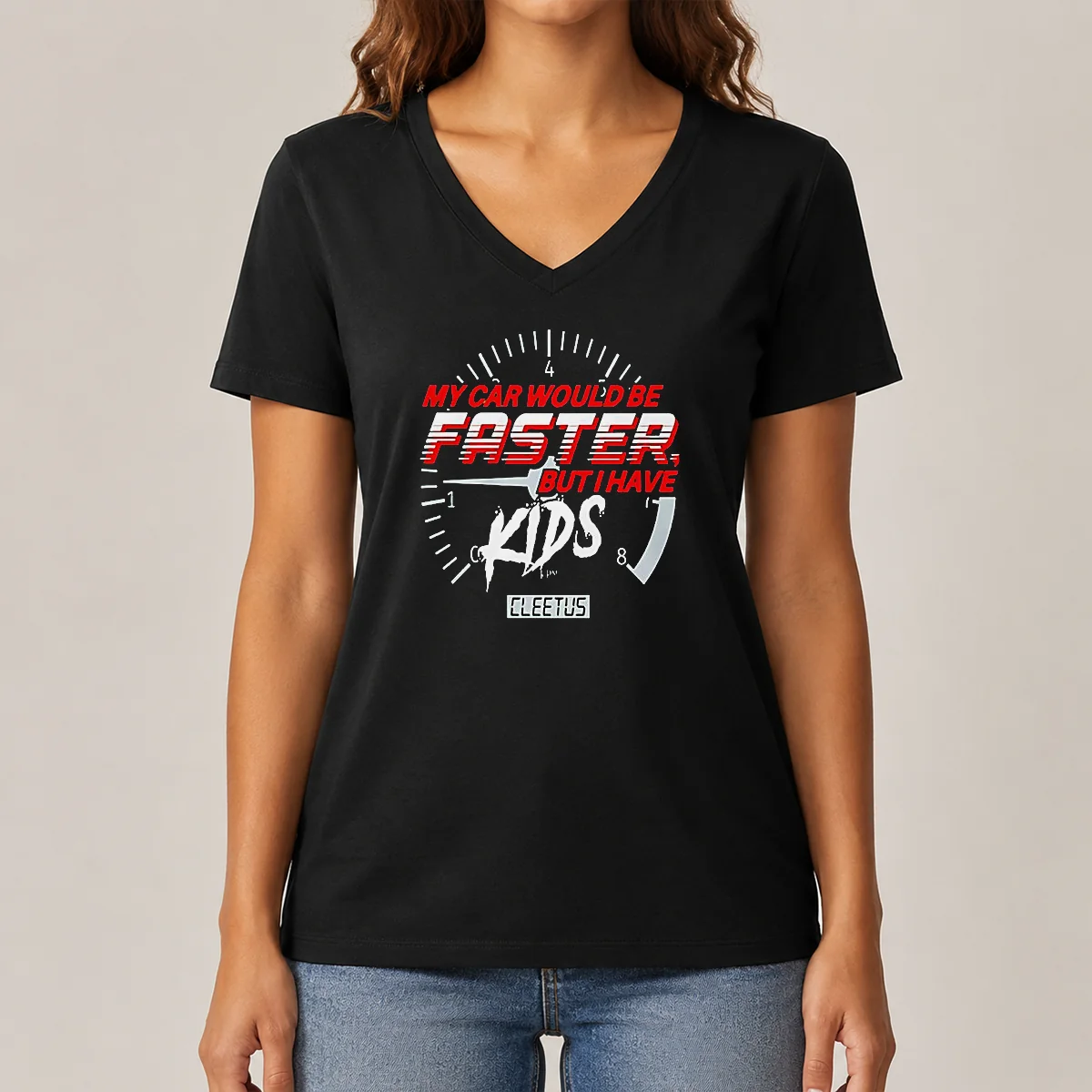Top My Car Would Be Faster V-Neck Shirt Top My Car Would Be Faster V-Neck Shirt