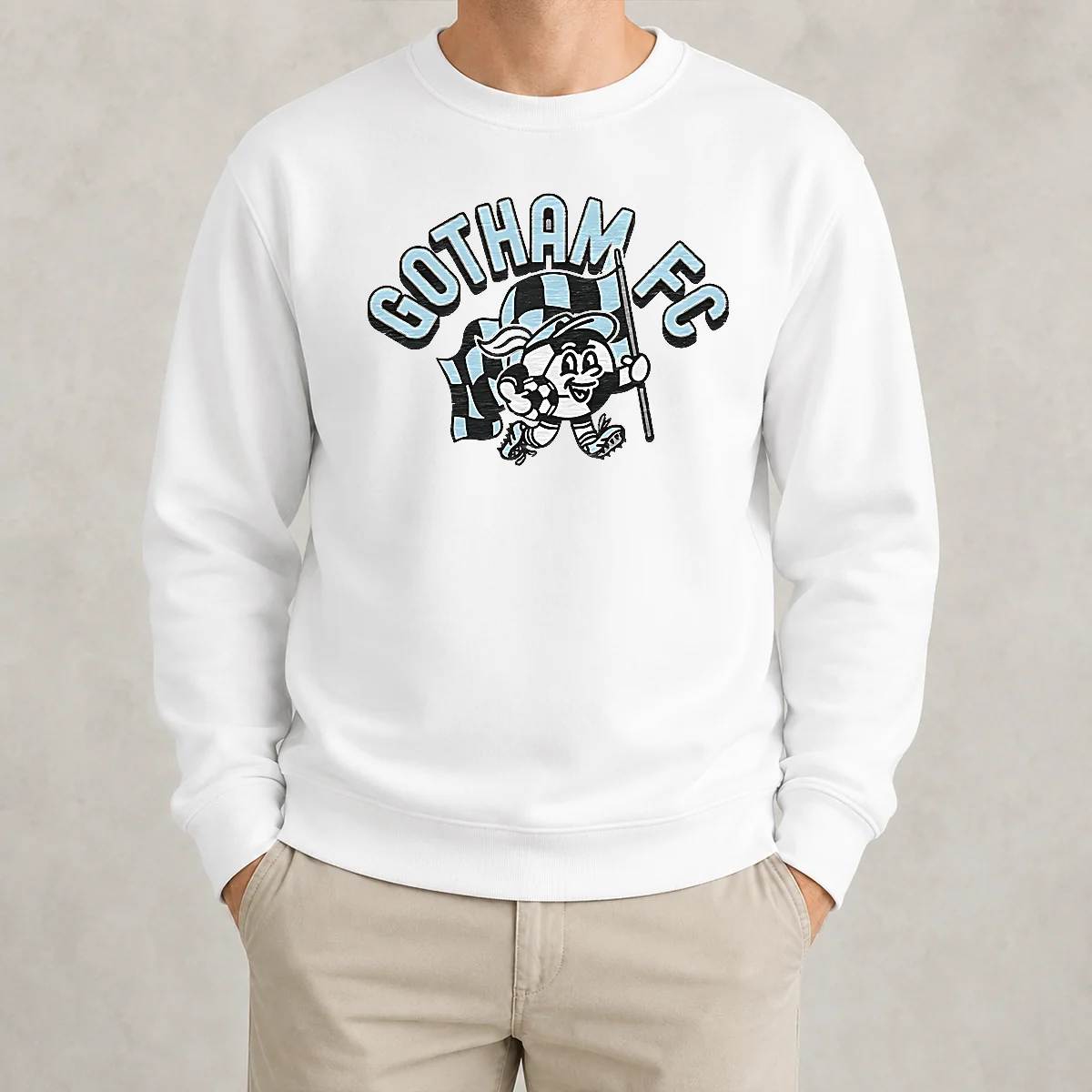 Top Nice Kid'S Gotham FC Soccer Player Grey Sweater