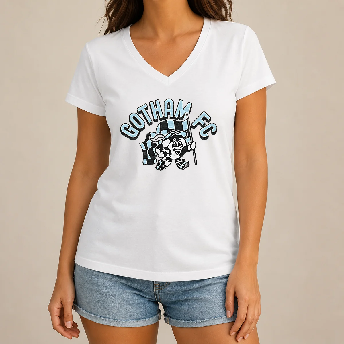 Top Nice Kid'S Gotham FC Soccer V-Neck Shirt Top Nice Kid'S Gotham FC Soccer V-Neck Shirt