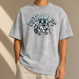 Top Nice Kid'S Gotham FC Soccer Player Grey Washed T-Shirt