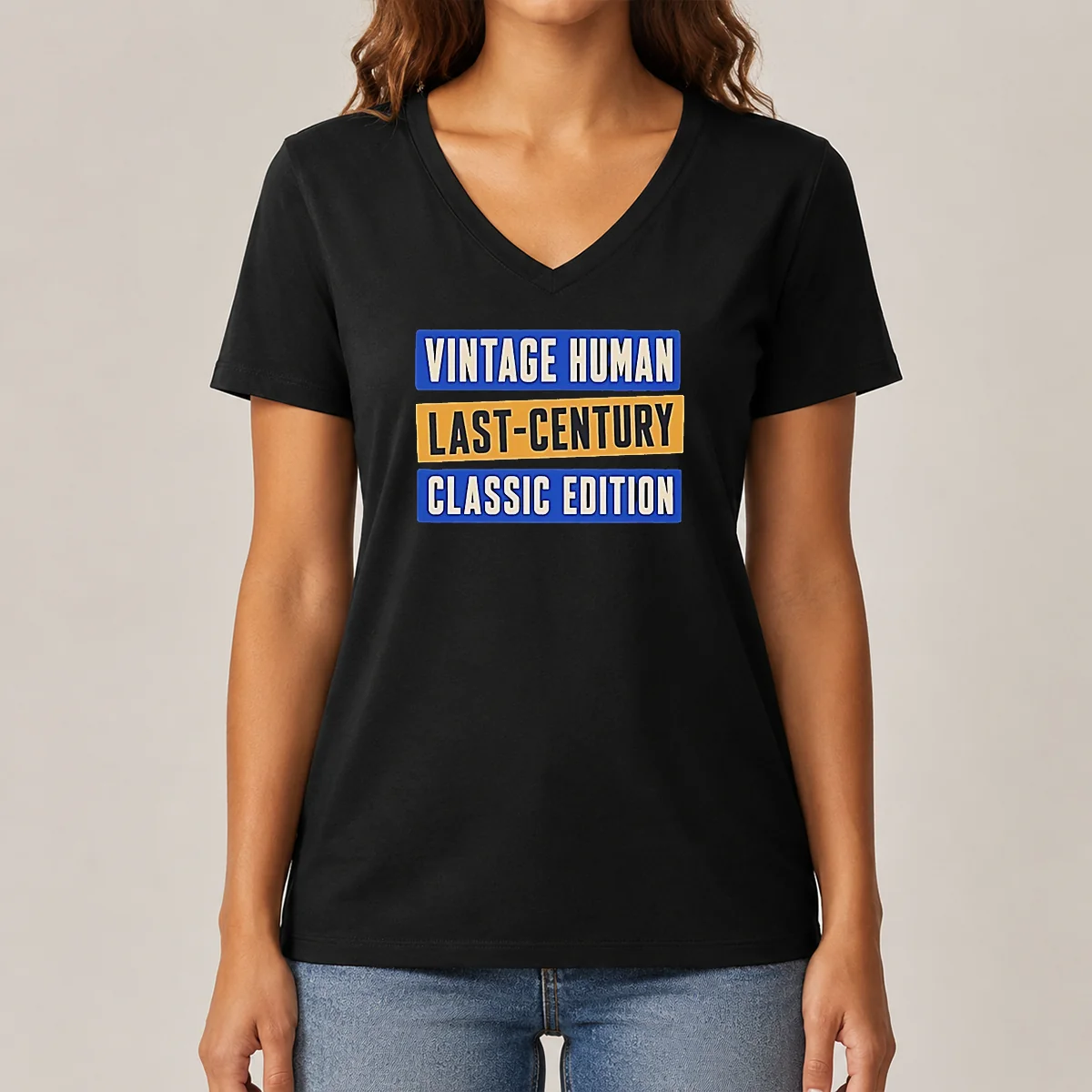 Top Official Vintage Human Last Century V-Neck Shirt Top Official Vintage Human Last Century V-Neck Shirt