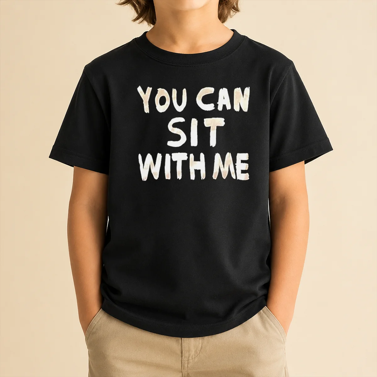 Top Official You Can Sit With Me Text Kids T-Shirt