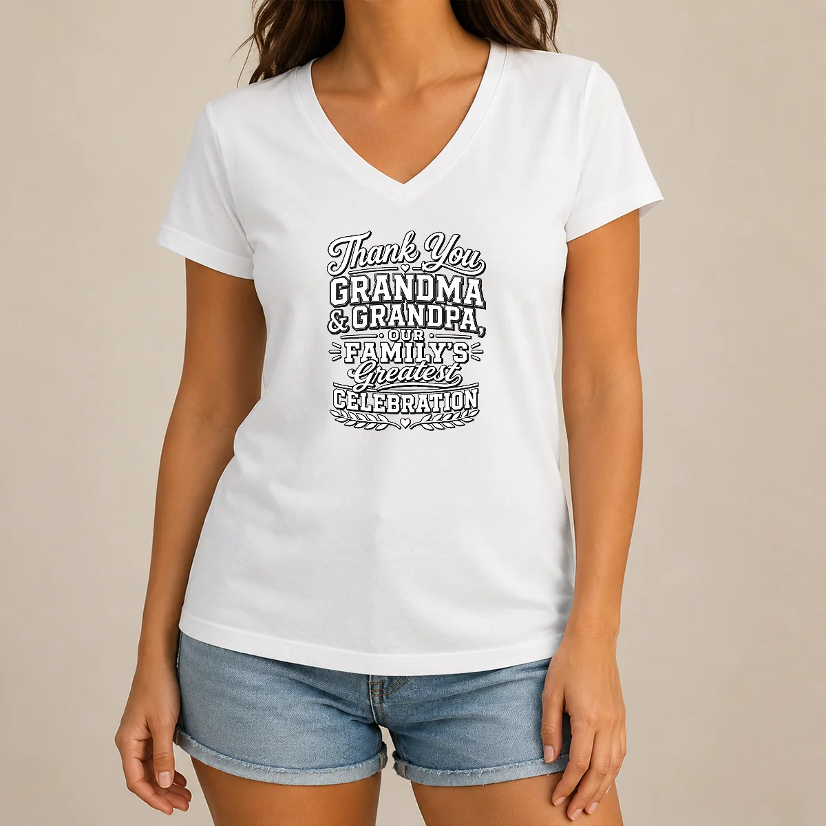Top Original Family Celebration Thank You V-Neck Shirt Top Original Family Celebration Thank You V-Neck Shirt