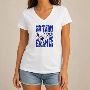Top Snoopy France Go Team France World Cup 2026 V-Neck Shirt